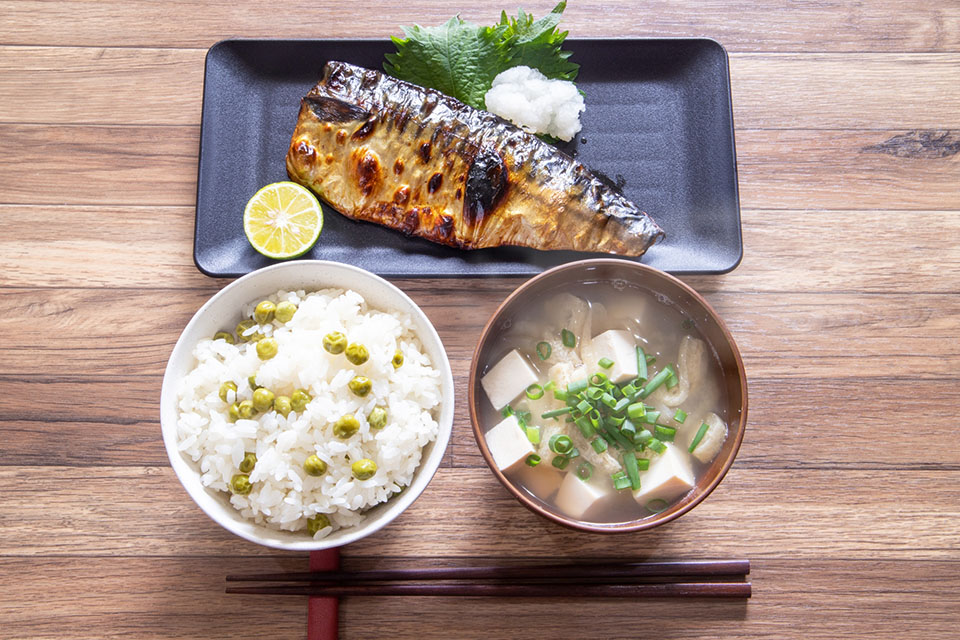 鯖の塩焼き定食